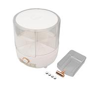 Tomotato Distributeur de Grains Rotatif 360°, Récipient de Rangement pour Cuisine 6 Compartiments en Plastique, pour Riz, Haricots, Céréales (Medium)