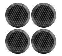 Tomotato Enjoliveurs de Roue 60mm Style Carbone, 4 Pièces en ABS Résistant avec Bague en Acier Inoxydable, Protection Contre la Boue et l'eau pour Véhicules Universels