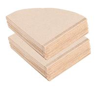 Tomotato Filtre à Café Jetable Conique, 80 Pièces Papier Filtre pour Cafetière à Drip, Matériau Pâte de Bois Sans Adhésif ni Odeur, pour Maison ou Bureau (V02 【1-4 portions】)