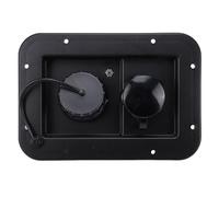 Tomotato Gravity City Clapet Anti-Retour de Remplissage d'eau, Trappe d'eau par gravité avec clapet Anti-Retour, Double entrée, raccord de Tuyau d'eau Douce, pour Camping-Car, remorque, (Noire)