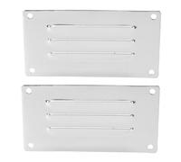 Tomotato Grille de Ventilation Marine Rectangulaire, 2 Pièces Évent à Persiennes Estampées 5 X 2.6 Pouces Acier Inoxydable 316 Poli Miroir pour Bateaux Yachts
