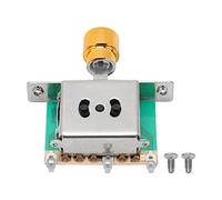 Tomotato Guitar 3 Way Toggle Switch High Strength Metal Electric Guitar Pickup Selector Switch, sélecteur de micro à 3 voies pour guitare électrique, facile à installer, robuste et (Or)