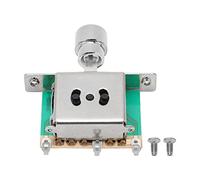 Tomotato Guitar 3 Way Toggle Switch High Strength Metal Electric Guitar Pickup Selector Switch, sélecteur de micro à 3 voies pour guitare électrique, facile à installer, robuste et (Argent)