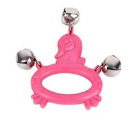 Tomotato, Hand Jingle Bell Shaker, Instrument de Percussion Musical en Plastique Durable, pour Performance, Fête et Karaoké (W211 Rose Rouge)