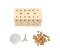 Tomotato Jouet à Mâcher en Bois Blocs pour Oiseaux, Blocs Puzzles en Pin Activités de Fourragement Entraînement Jouets à Détruire, Jouets à Mordiller pour Perroquets, Perruches, Ca (Type Court)