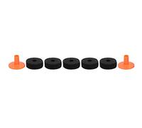 Tomotato Kit de Coussinets en Feutre pour Batterie, 7Pièces Noir Orange Rouge Résistants à l'Usure Anti Friction Accessoires pour Cymbales, Taille Standard pour Protection Optimale (40mm（ WC76）)