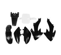 Tomotato Kit de Garde-Boue de Carrosserie en Plastique, 7 Pièces, Ensemble de Garde-Boue de Carénage, Accessoire de Moto Adapté pour CCRF50 XR50 50C C à 160C C Dirt Pit Bike (Six Black and One White)