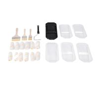 Tomotato Kit de Rouleau de Peinture avec Bac, Brosse et 12 Recharges Microfibre, pour Murs, Plafonds et Meubles, Accessoires de Peinture Intérieure