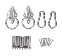 Tomotato Kit de Suspension pour Hamac avec Rondelles à Vis et Mousquetons, Accroche Solide pour Chaise Balançoire Intérieur Extérieur, Acier Inoxydable, Capacité de Charge 45kg