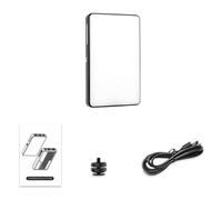 Tomotato Lampe vidéo LED RVB Portable, Panneau d'éclairage pour caméra avec 0-360° Couleurs complètes CRI 95+, 2500-9000K réglable, 20 Effets Lumineux, Batterie intégrée 3100mAh US