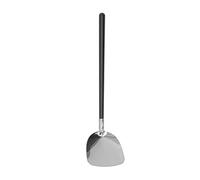 Tomotato Louche en acier inoxydable pour fondue, manche long isolant anti-éclaboussures, lisse sans bavures, modèle professionnel 304 pour cuisine familiale, restaurants et (Pelle de poignée noire)