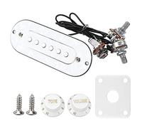 Tomotato, Micro pour Guitare Cigar Box, Capteur Magnétique avec Volume et Son, Blanc Perle, Installation Facile sur Anneau ABS, Élimine Les Interférences, pour Guitares Acoustiques