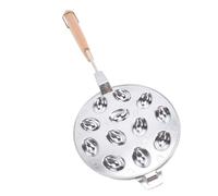 Tomotato Moule à Biscuits aux Noix 12 Cavités, Plaque de Cuisson Antiadhésive en Alliage d'Aluminium Composite Bois pour Gâteaux, Gaufles aux Œufs et Pâtisseries (Argent)