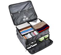 Tomotato Organisateur de Rangement pour Coffre de Golf, Sac d'accessoires de Golf Multi-Compartiments, avec Compartiment ventilé séparé pour 2 Paires de Chaussures, Sac de Transport