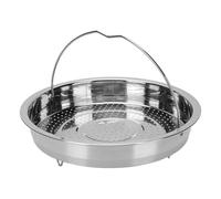 Tomotato Panier vapeur pour légumes, structure en inoxydable 304 avec poignée pliable, conception perforée efficace et pieds surélevés pour distributeur de vapeur uniforme, compati (Moyen 80-105 mm /