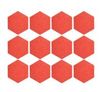 Tomotato, Panneaux Acoustiques Hexagonaux Absorbants Isolation Sonore Kit de 12 Pièces, Mousse Polyester Ignifuge, pour Mur Studio Home Cinéma (Rose)