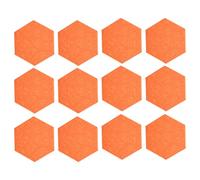Tomotato, Panneaux Acoustiques Hexagonaux Absorbants Isolation Sonore Kit de 12 Pièces, Mousse Polyester Ignifuge, pour Mur Studio Home Cinéma (Orange Jaune)