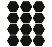 Tomotato, Panneaux Acoustiques Hexagonaux Absorbants Isolation Sonore Kit de 12 Pièces, Mousse Polyester Ignifuge, pour Mur Studio Home Cinéma (Noire)