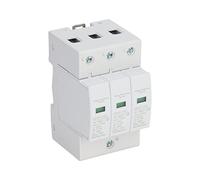Tomotato Parafoudre 100KA, Dispositif de Protection Contre Les Surtensions pour Tableau Electrique, Boitier PC, Installation sur Rail DIN 35mm pour Usage Domestique (3P 385V)
