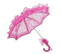 Tomotato Parapluie en dentelle, Parapluie en Dentelle Fait à la Main Accessoire de déguisement pour femme 23,6 X 22,2 Pouces, pour mariage, décoration photo, goûter(Rose Red)
