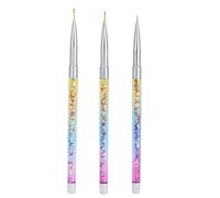 Tomotato Pinceau liner pour ongles, 3 pièces pinceau striping professionnel manucure décoration, 7mm 9mm 11mm nylon, pour dessiner des lignes et motifs sur ongles
