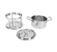 Tomotato Poêlon individuel en acier inoxydable 304 pour cuisson et mijotage, design compact pour chauffer et conserver aliments, idéal pour famille et dortoirs étudiants
