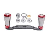 Tomotato Poignée de Moulinet de pêche 85 mm en Carbone et métal, Interchangeable Main Gauche Droite, Remplacement de manivelle pour moulinets Casting et Spinning (Rouge)