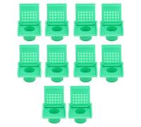 Tomotato Porte d'Entrée pour Ruche, Grille de Ventilation en Plastique ABS pour Boîte Nuc, 10 Pièces pour Apiculteurs et Matériel Apicole (Verte)