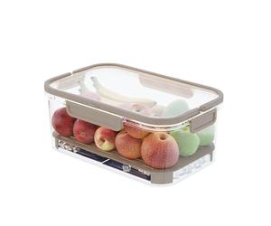 Tomotato Récipient de stockage de fruits, organisateur de réfrigérateur réutilisable avec couvercles et poignée réfrigérateur légumes fruits gardiens pour pique-nique à la maison pour (Café)