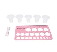 Tomotato Règle de Mesure pour Mamelon, Kit de Flasque avec 13-21mm Silicone Souple, Outil de Mesure de Taille de Flasque avec 10 Pièces et Ruban 1.5m pour Confort d'Allaitement Mat