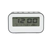 Tomotato Réveil Enfant LCD avec Rétroéclairage, Alarme Musicale, Affichage Température, Rappel Anniversaire, Fonction Répétition pour Chambre Enfants et École (Noir)