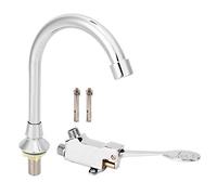 Tomotato Robinet à Pédale, Kit de Robinet d'eau pour évier à Pédale, Ensemble de Robinet de Lavabo Mains Libres, Robinet de Commande au Pied sans Contact pour Laboratoire de Médecine