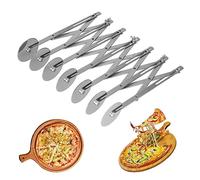 Tomotato Roulette à Pizza, Diviseur de Pâte avec 3/5/7 Roues Réglables, Lame en Acier Inoxydable pour Coupe Précise de Tarte, Gâteau, Pâtisseries, Crêpes et Gaufres(7 Roues)