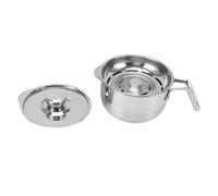 Tomotato Séparateur d'œufs en acier inoxydable 304 avec couvercle, Cuve de séparation de blancs d'œufs à poignée latérale, Outil de cuisine professionnel pour pâtisserie et cuisson (Style 1)