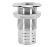 Tomotato Sortie d'eau de Cale Droite en Acier Inoxydable Marine 316, Raccord de Vidange à Crénelage, 1-1/4in, pour Systèmes de Drainage et de Refroidissement de Bateau