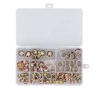 Tomotato Spring Band Clip pour Tuyauterie, Fixation Réglable en Acier Galvanisé 10 Tailles (6-17mm) avec Boîtier de Stockage pour Automobile et Plomberie