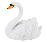Tomotato Statue de Jardin Extérieur, Figurine de Cygne Blanc, Simulation de Cygne Flottant en Résine, Décoration de Jardinage Paysager Collection en résine pour la Maison et Le Bureau Jardin