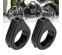 Tomotato Support de Clignotant Moto, Kit de Serrage de Fourche de Relocalisation d'Indicateur de Clignotant, Support de Clignotant LED Monté Sur Fourche de Moto en Alliage d'Aluminium 41 mm(Noir)