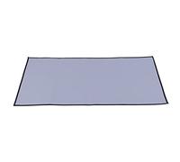 Tomotato Tapis de Protection pour Barbecue Camping Extérieur, Silicone Ignifuge Résistant à la Chaleur pour Sol, Terrasse, Gazon (Gris Angle Droit Grand modèle)