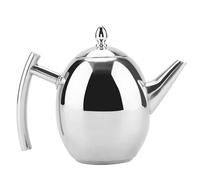 Tomotato Théière Cafetière en Acier Inoxydable avec Passoire Amovible, Grande Capacité Bec Verseur Ergonomique pour Maison Restaurant Café Hôtel Bar (1500ML)