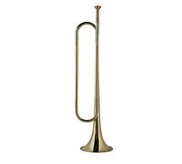 Tomotato Trompette de Cavalerie, Trompette Professionnelle en Laiton Brillant avec Embouchure pour Étudiants Débutants, 52 cm, Instrument de Musique pour Orchestre Militaire et Fanfare Scolaire