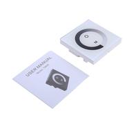 Tomotato Variateur Murale Tactile Monocanal, Contrôleur Ruban LED 12V-24V DC, Régulateur Luminosité pour Éclairage Intérieur Résidentiel (Blanche)