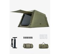 TOMOUNT Tente gonflable 300D en polyester imperméable pour 4 personnes Tente familiale facile à installer avec sac de rangement et pompe à air Tente de camping pour extérieur, camping, randonnée
