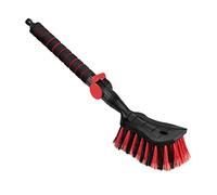 ToMPaR Brosse de Lavage I Brosse à Eau I avec raccord d'eau I Ouverture Rapide du Robinet d'eau I Poils serrés I Poignée Confortable I Voiture | Jardin | Longueur: 54 cm I Rouge
