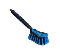 ToMPaR Brosse de Lavage I Brosse à Eau I avec raccord d'eau I Ouverture Rapide du Robinet d'eau I Poils serrés I Poignée Confortable I Voiture | Jardin | Longueur: 44 cm I Bleu