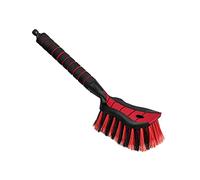 ToMPaR Brosse de Lavage I Brosse à Eau I avec raccord d'eau I Ouverture Rapide du Robinet d'eau I Poils serrés I Poignée Confortable I Voiture | Jardin | Longueur: 44 cm I Rouge