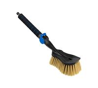 ToMPaR Brosse de Lavage I Brosse à Eau I avec raccord d'eau I Ouverture Rapide du Robinet d'eau I Poils Doux, Fins et délicats I Poignée Confortable I Voiture | Jardin | Longueur: 54 cm I Bleu