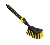 ToMPaR Brosse de Lavage I Brosse à Eau I avec raccordement à l'eau I Ouverture Rapide du Robinet d'eau I Poils serrés I Poignée Confortable I Voiture | Jardin | Longueur: 54 cm I Jaune