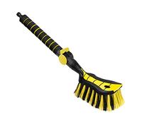 ToMPaR Brosse de Lavage I Brosse à Eau I avec raccordement à l'eau I Ouverture Rapide du Robinet d'eau I Poils serrés I Poignée Confortable I Voiture | Jardin | Longueur: 54 cm I Jaune