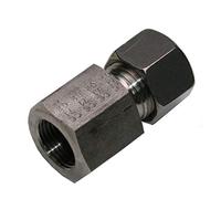 Tompkins Industries MC6063-S10-16 Raccord métrique à compression femelle à goujon métrique S10 (18 x 1,5) x M16 x 1,5, acier